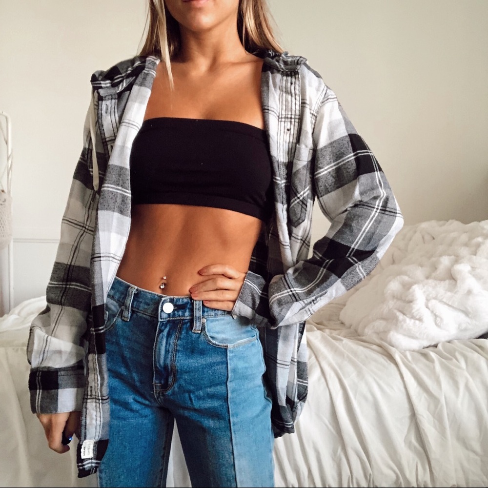 garage hooded flannel